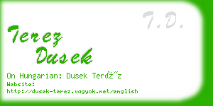 terez dusek business card